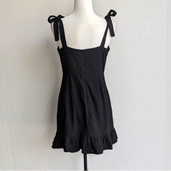 NWT Showpo 100% cotton Coastal Getaway Mini Dress - Black - Picture 3 of 6